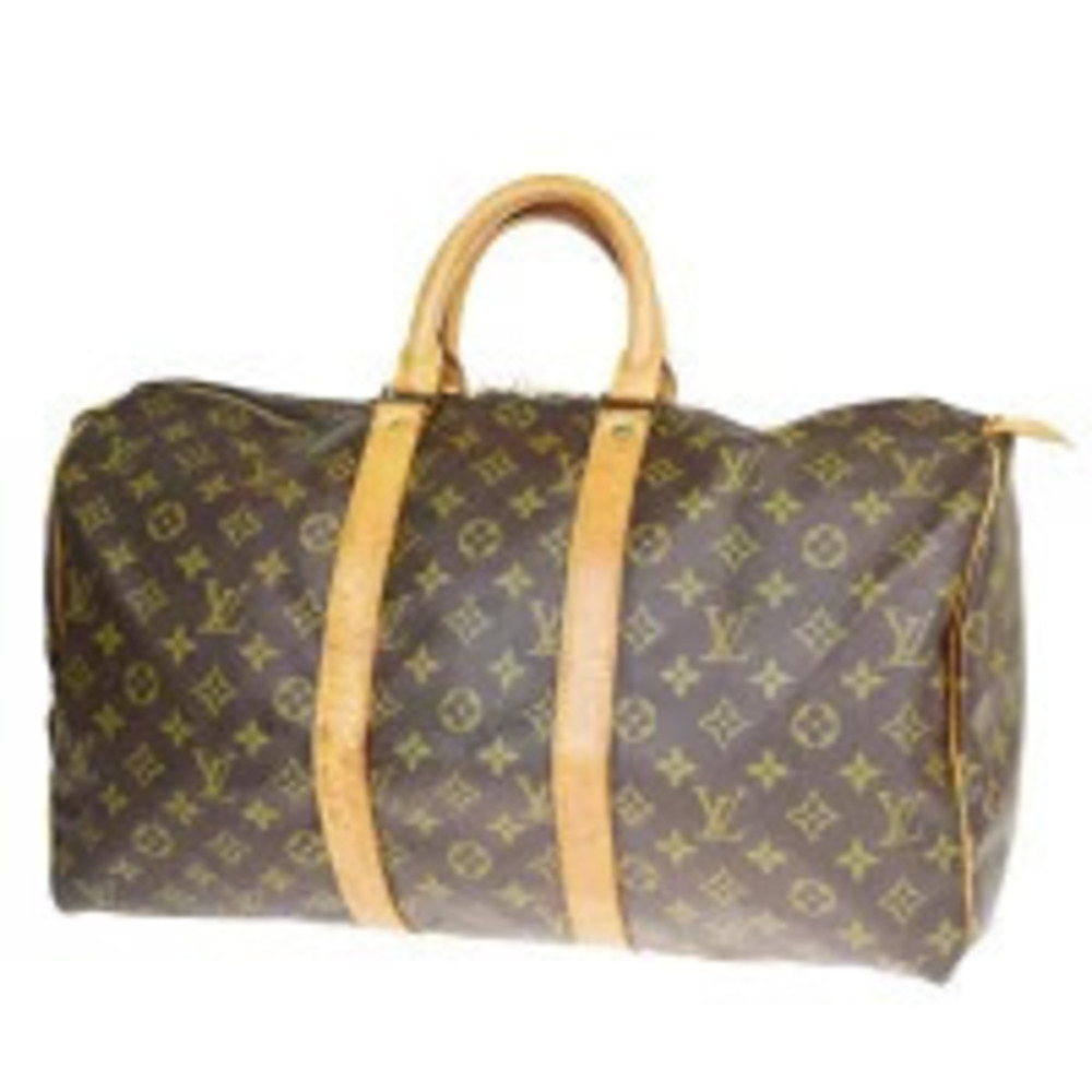 Louis Vuitton Keepall Boston Bag Handbag Travel Monogram Leather